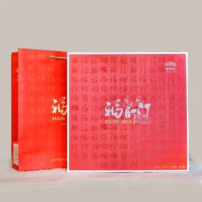老同志 福临门  普洱茶  熟茶 2013年/2014年/随机发/1000克/套 礼盒套装 图4
