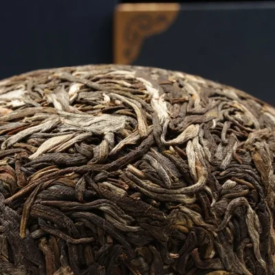 傣园普香 曼松团茶 普洱茶 生茶 2020年/500克/盒 贡茶 美人头 乔木古树 图2