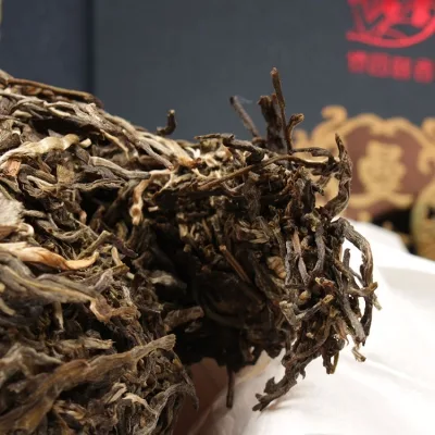 傣园普香 曼松团茶 普洱茶 生茶 2020年/500克/盒 贡茶 美人头 乔木古树 图3
