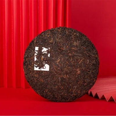 后月  福饼礼盒   普洱茶   熟茶    2019年/357g/饼  勐海乔木大树茶发酵 图4