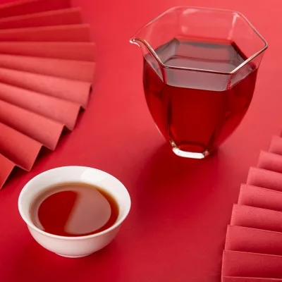 后月  福饼礼盒   普洱茶   熟茶    2019年/357g/饼  勐海乔木大树茶发酵 图5