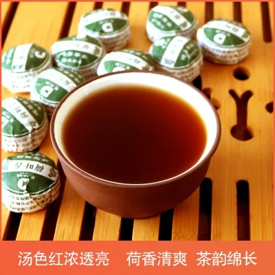 云南德厚累纳榅花草迷你小沱荷叶香普洱熟茶 500克/份 图3