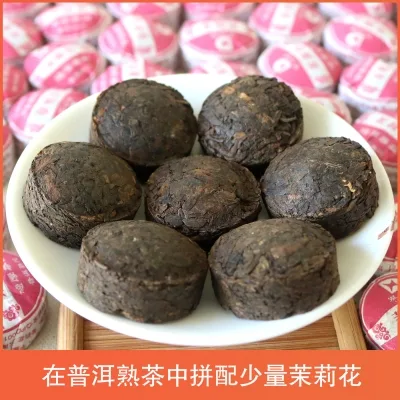 云南德厚累纳榅花草普洱迷你小沱茉莉香熟茶 500克/份 图2