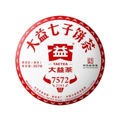 大益  7572   普洱茶   熟茶   2021年/357g  2101批 图2