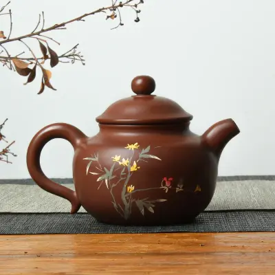 云南建水紫陶 灯笼壶 褐色 后月定制款茶具