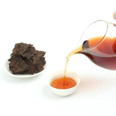 十年陈 老熟茶块 普洱熟茶 散装 200克/份 图2