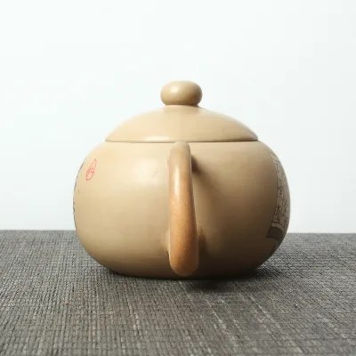 云南建水紫陶壶 米白色西施壶 纯手工制作 每一个都是独一无二的 图2
