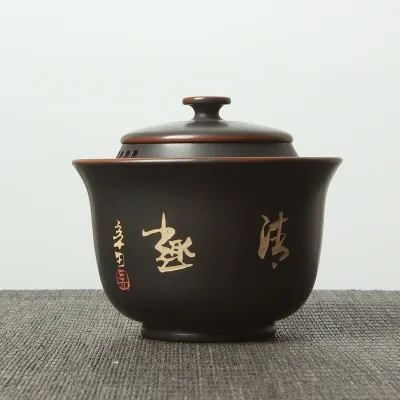 【已售馨】云南建水紫陶纯手工盖碗 图4