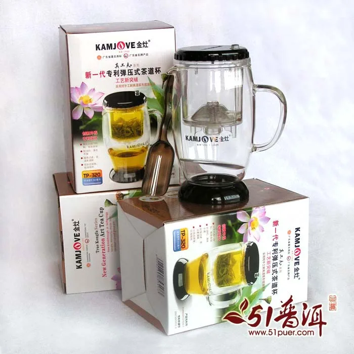 金灶 专利弹压式茶道杯 TP-320/飘逸杯 内赠茶匙1支 图1