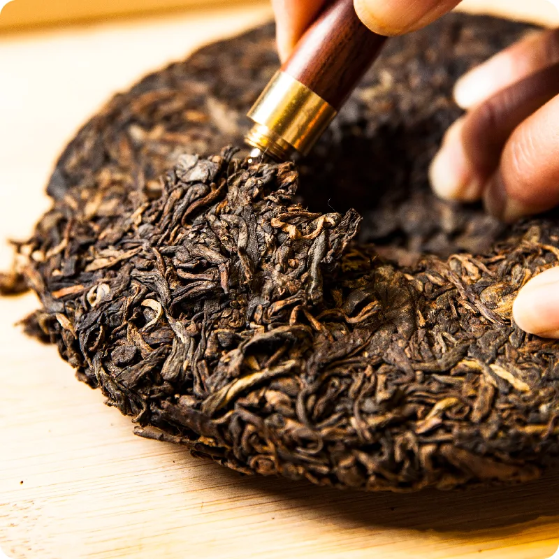 德宏古茶 吉山 普洱茶 熟饼 2019年/200克/饼 古树熟茶 图2