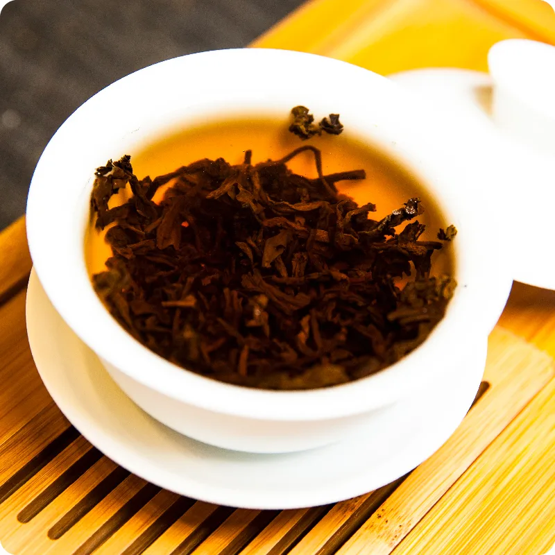 德宏古茶 吉山 普洱茶 熟饼 2019年/200克/饼 古树熟茶 图3