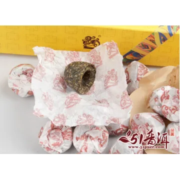 【已售罄】2011年中茶云南沱茶/中茶吉幸小沱茶生茶  五年老料 图3