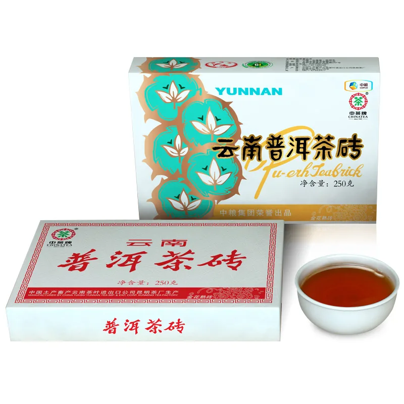 中茶 金花熟砖  普洱茶  熟茶  2015年  250克/盒