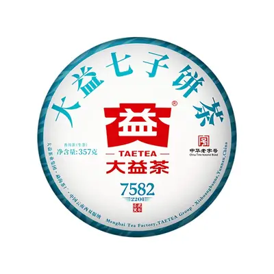 大益  7582  普洱茶  生茶  2022年  357克/饼