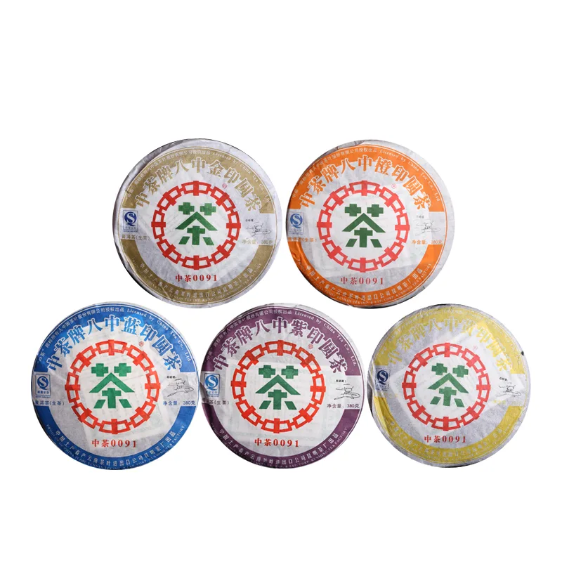 中茶 五大印记圆茶 普洱茶 生茶 2007年 357克*5饼 图1