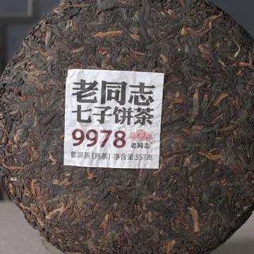 老同志 9978 231批 熟茶 2023年 357克/饼 图2