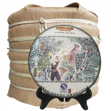 龙马同庆号茶叶 景迈山大树茶 普洱茶生茶 春茶料 2007年 357克/饼 图4
