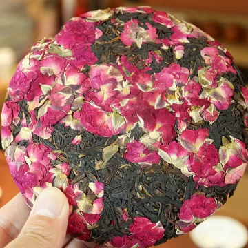 【春节特惠】滇红玫瑰花饼 红茶 200克/饼 图2