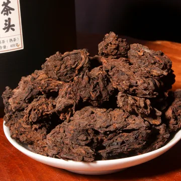 中木布朗山古树老茶头 普洱茶 熟茶 400克/罐 图2