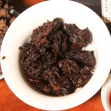 中木布朗山古树老茶头 普洱茶 熟茶 400克/罐 图4