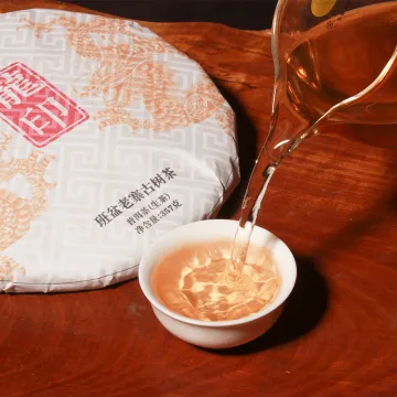 【活动特惠】中木2015班盆老寨 古大树料 龙印 51普洱网15周年纪念茶 357克/饼 普洱茶生茶 图3