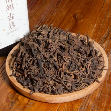 【活动特惠】倚邦古熟 大黑树林古树普洱熟茶 散茶 四年陈化 米香怡人 120克/罐 图2