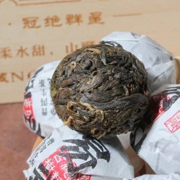 【春节特惠】中木易武麻黑古树龙珠 木盒收藏限量款 300克/套 图2