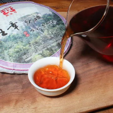双天号 2016年 班章秘境普洱熟茶 357克/饼 图3