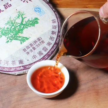 郎河 高山普洱 普洱茶 熟茶 2006年 /357克/饼 陈年老茶 图3