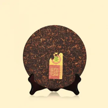 中茶 2025年 升卿纳福 蛇年生肖纪念饼 熟茶 357克/饼 1饼 图2