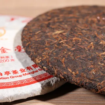 2015年八角亭 普洱金毫 熟茶 200克/饼 图2