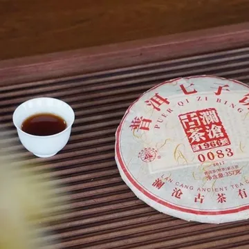 2011年澜沧古茶 0083 熟茶 357克/饼 图4