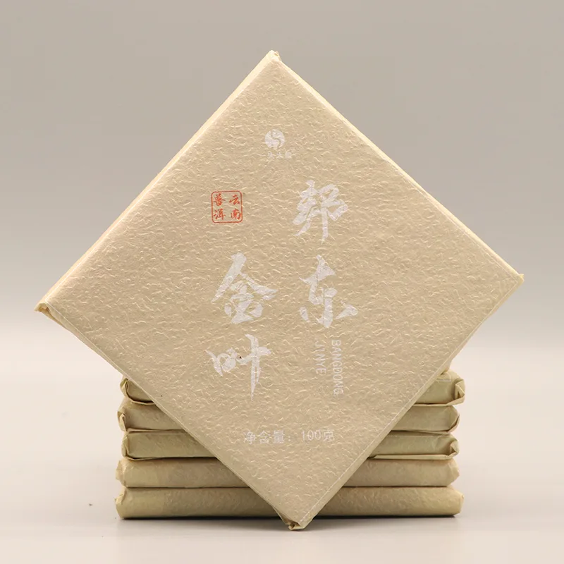 【新品特惠】2022年一头大象 邦东金叶 巧克力方砖 生茶 100克/砖 图1