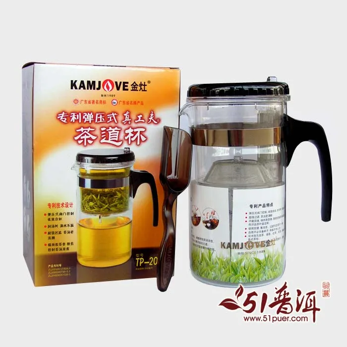金灶 专利弹压式茶道杯 TP-200/飘逸杯(1000毫升） 内赠茶匙1支