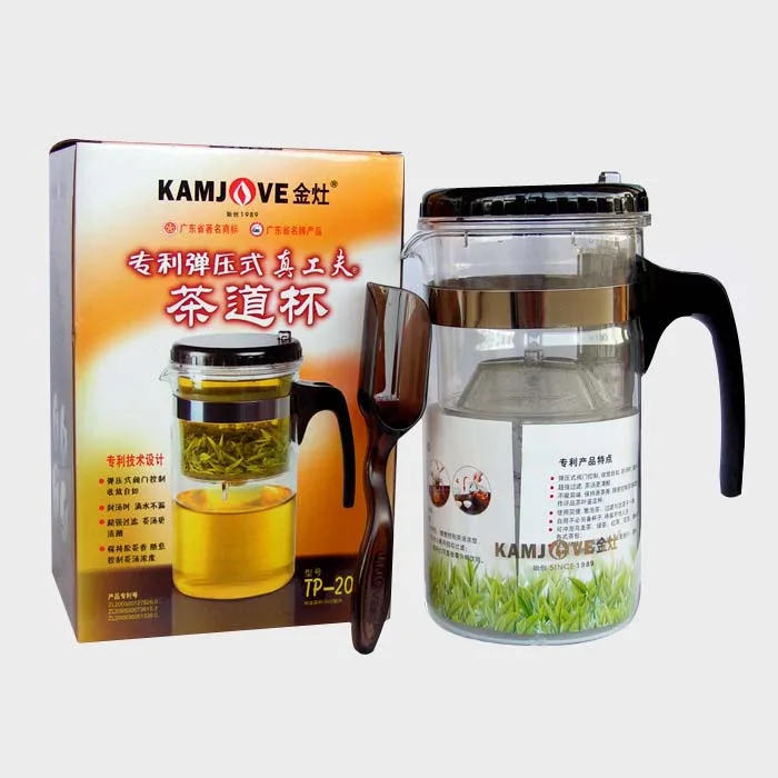 金灶 专利弹压式茶道杯 TP-200/飘逸杯(1000毫升） 内赠茶匙1支 图4