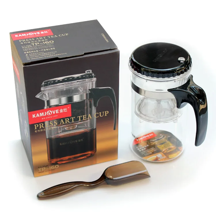 金灶 专利弹压式茶道杯 TP-160/飘逸杯(500毫升） 内赠茶匙1支