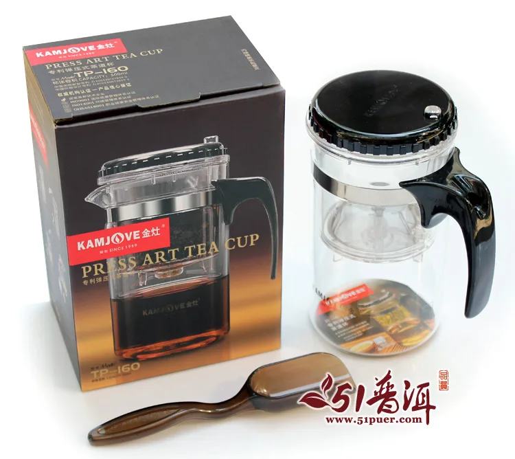 金灶 专利弹压式茶道杯 TP-160/飘逸杯(500毫升） 内赠茶匙1支 图3