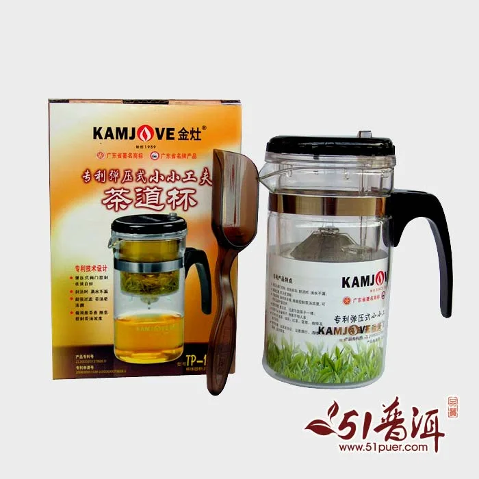 金灶 专利弹压式茶道杯 TP-120/飘逸杯(200毫升） 内赠茶匙1支 图1